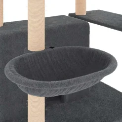 vidaXL Rascador para gatos con postes de sisal 166 cm Gris oscuro Online