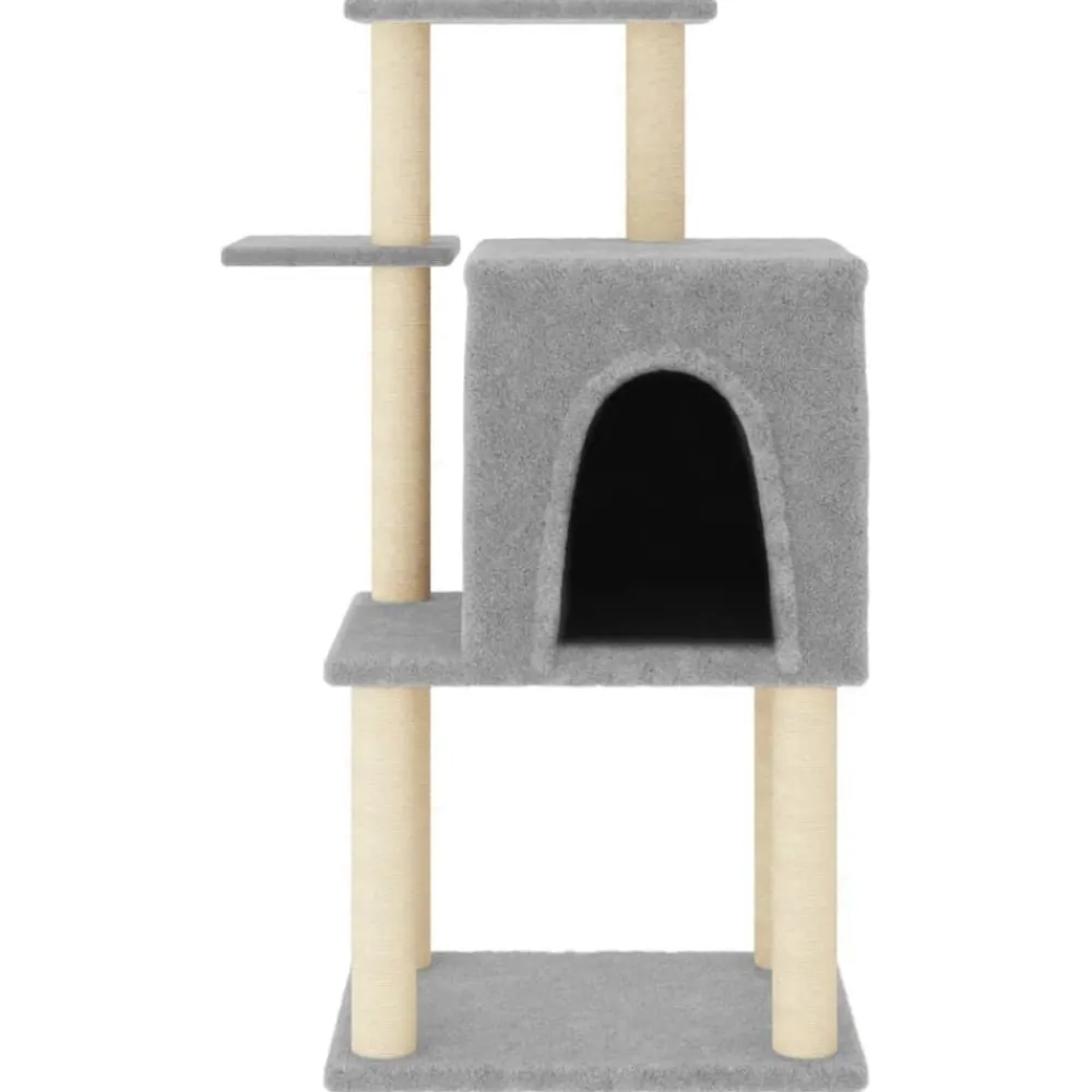 vidaXL Rascador para gatos con postes de sisal 97 cm Gris claro Online