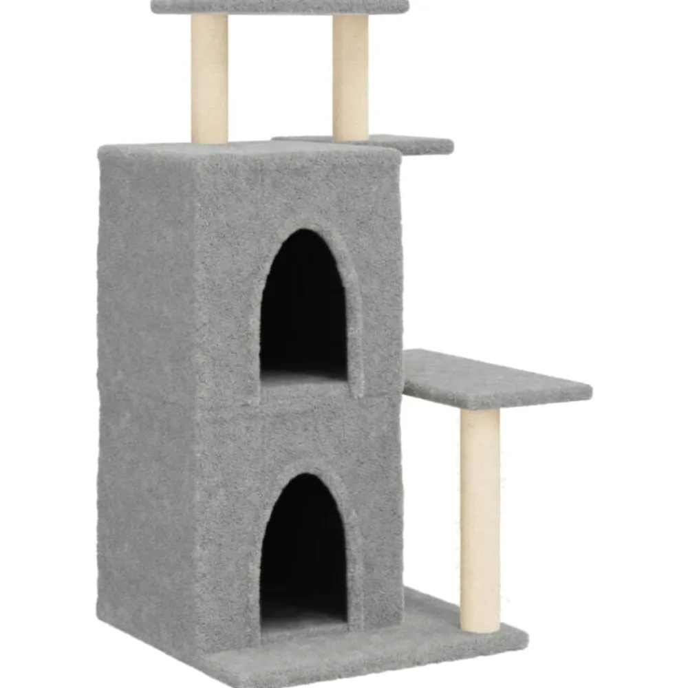 vidaXL Rascador para gatos con postes de sisal 97 cm Gris claro
