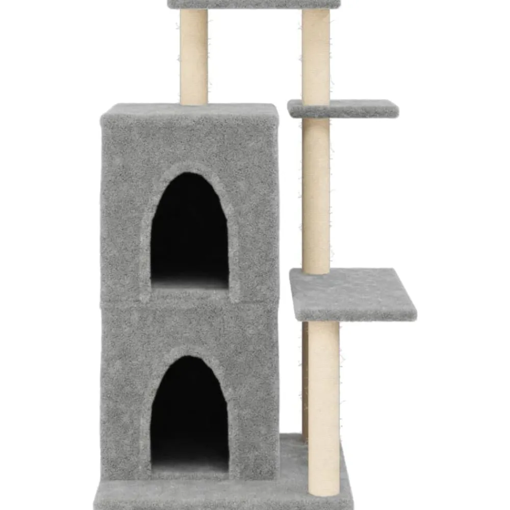 vidaXL Rascador para gatos con postes de sisal 97 cm Gris claro