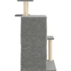 vidaXL Rascador para gatos con postes de sisal 97 cm Gris claro