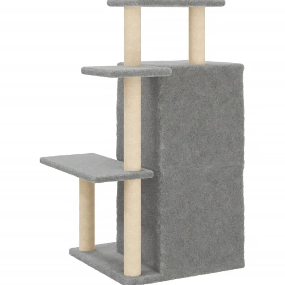 vidaXL Rascador para gatos con postes de sisal 97 cm Gris claro