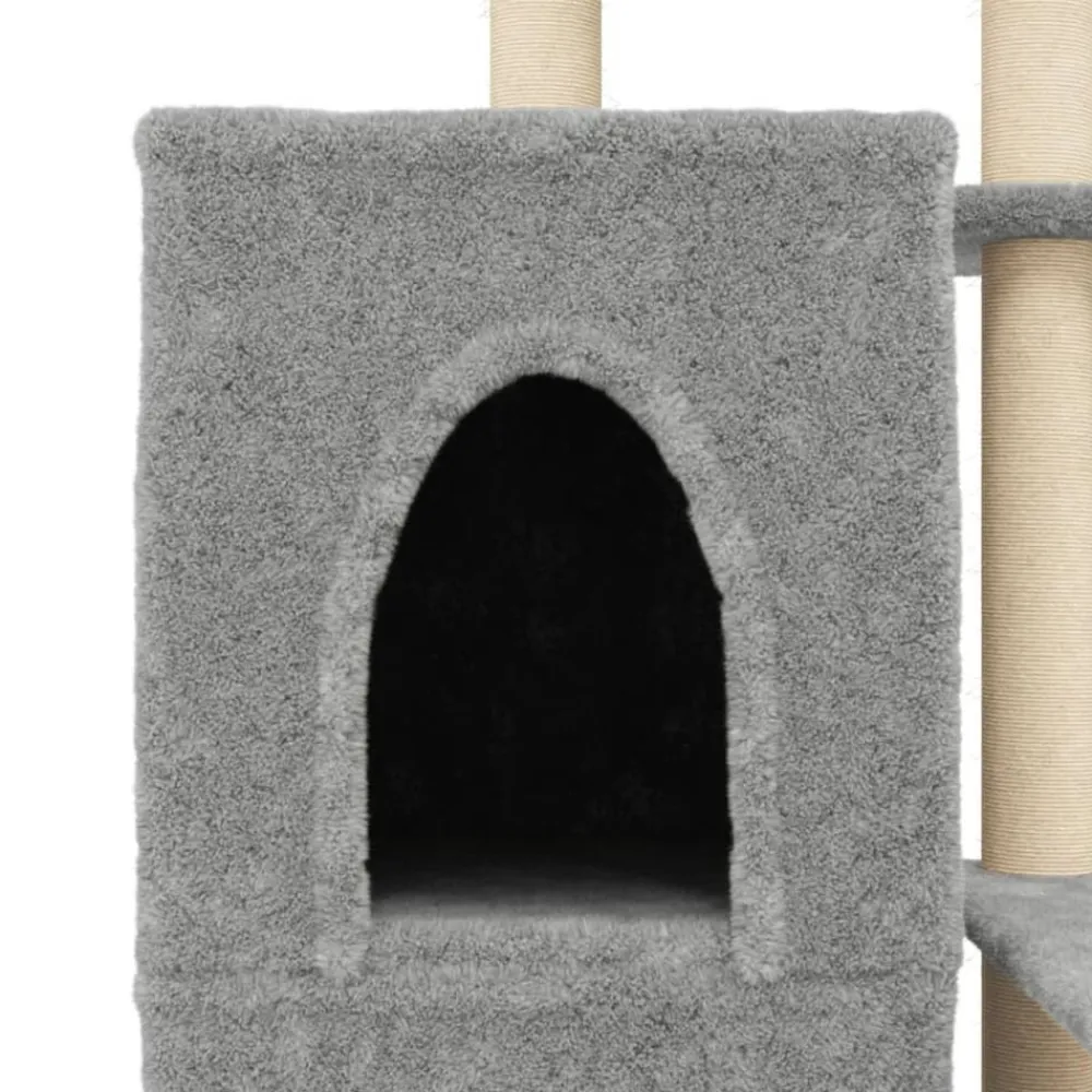 vidaXL Rascador para gatos con postes de sisal 97 cm Gris claro