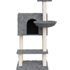 vidaXL Rascador para gatos con postes de sisal 108,5 cm Gris oscuro Sale