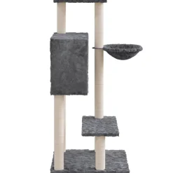 vidaXL Rascador para gatos con postes de sisal 108,5 cm Gris oscuro Sale