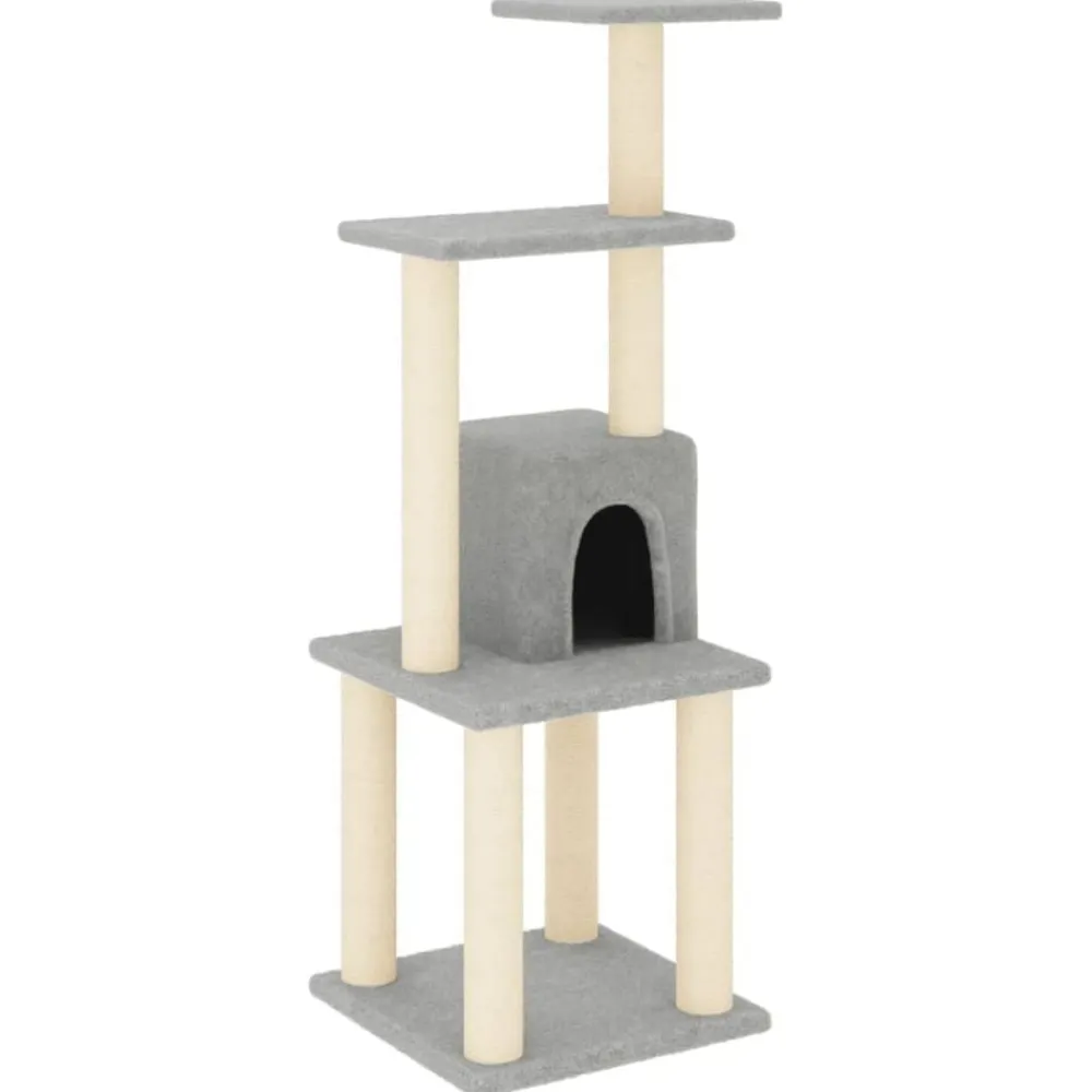 vidaXL Productos Para Mascotas-Rascador para gatos con postes de sisal 105 cm