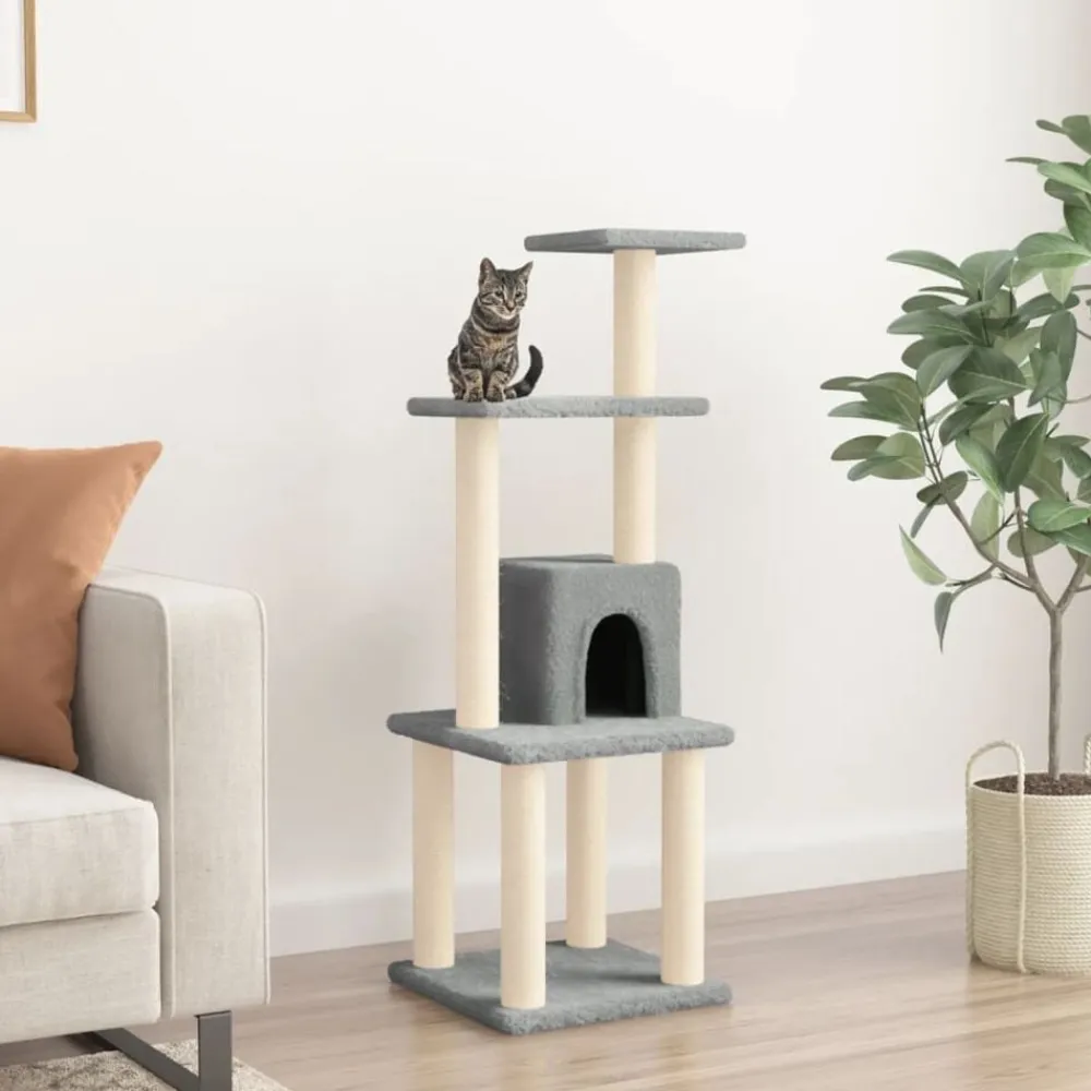 vidaXL Productos Para Mascotas-Rascador para gatos con postes de sisal 105 cm