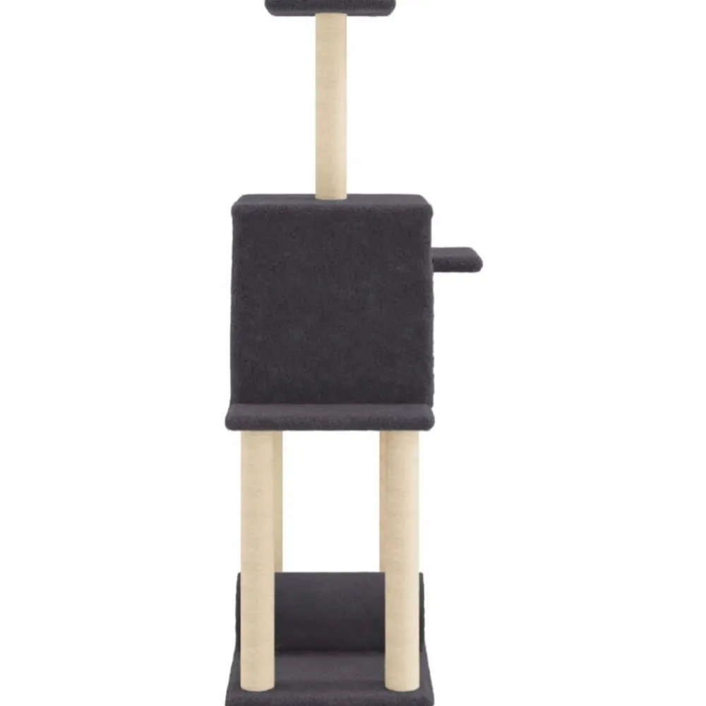 vidaXL Rascador para gatos con postes de sisal 122 cm Gris oscuro Hot