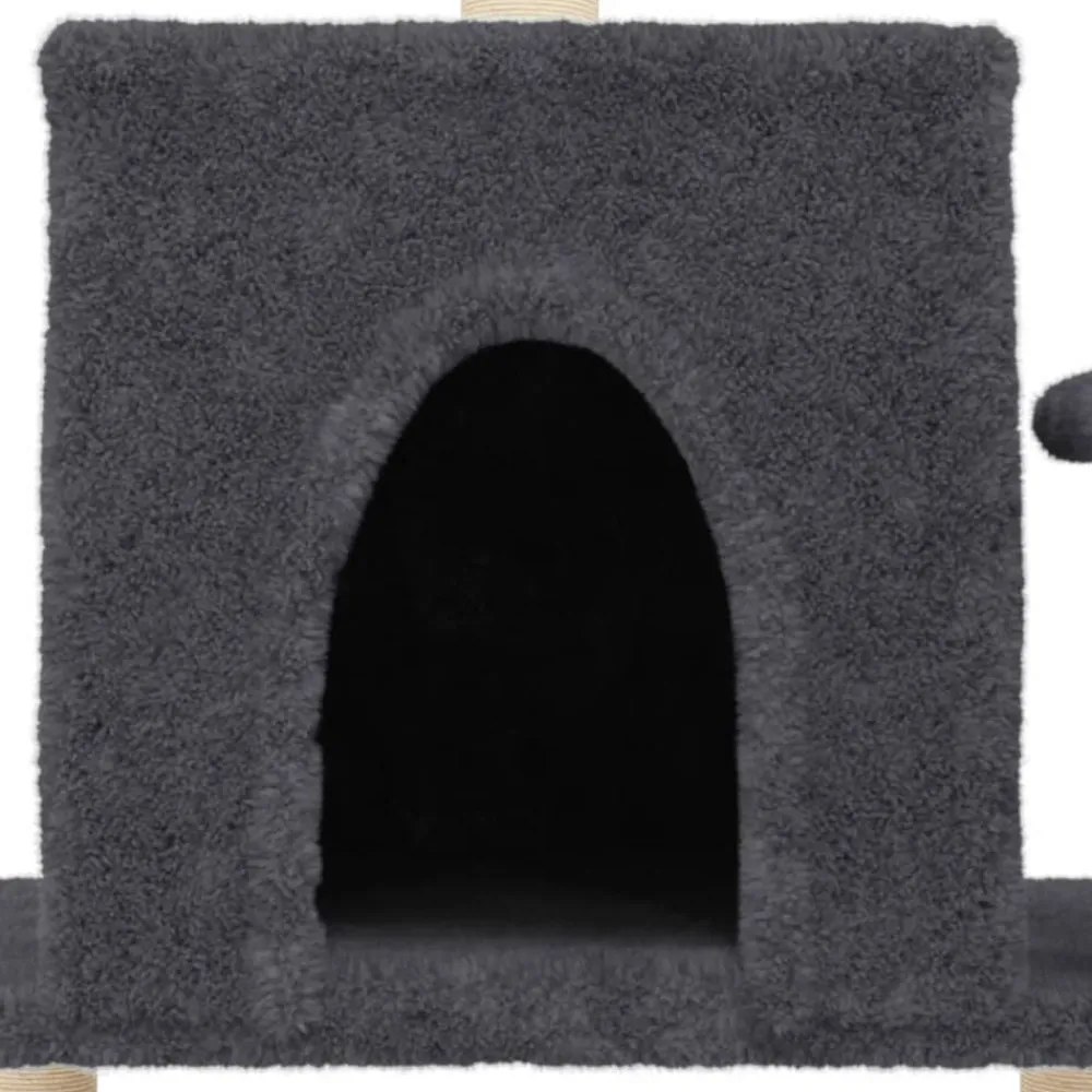 vidaXL Rascador para gatos con postes de sisal 122 cm Gris oscuro Hot