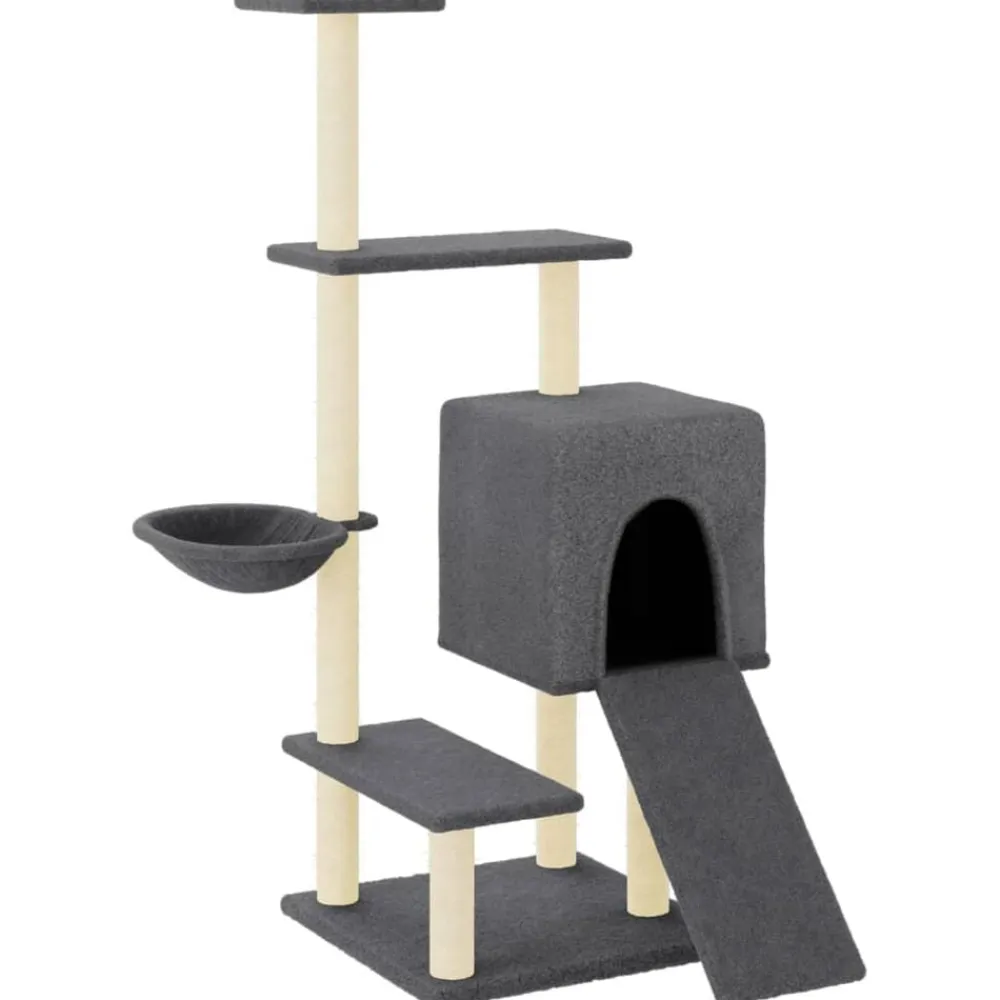 vidaXL Productos Para Mascotas-Rascador para gatos con postes de sisal 130,5 cm