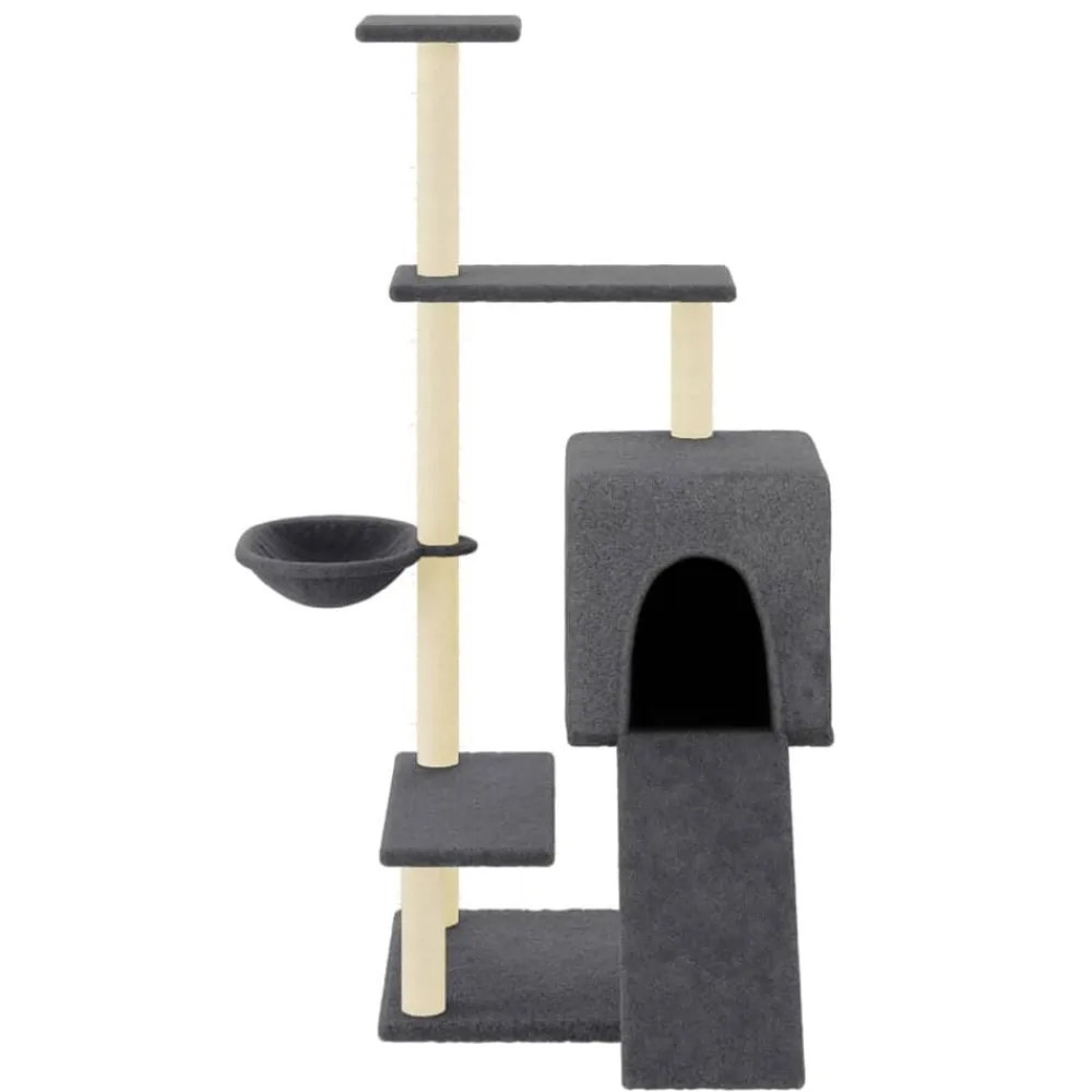 vidaXL Productos Para Mascotas-Rascador para gatos con postes de sisal 130,5 cm