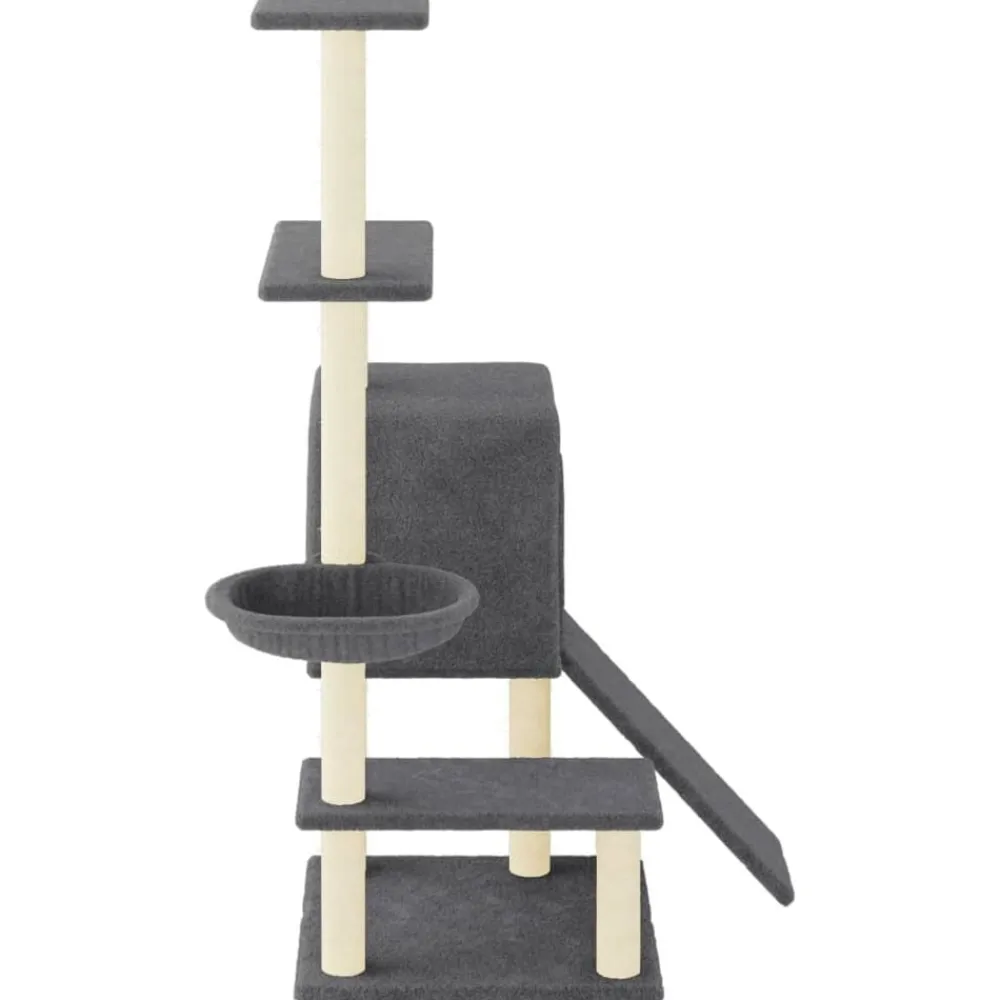 vidaXL Productos Para Mascotas-Rascador para gatos con postes de sisal 130,5 cm