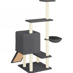vidaXL Productos Para Mascotas-Rascador para gatos con postes de sisal 130,5 cm