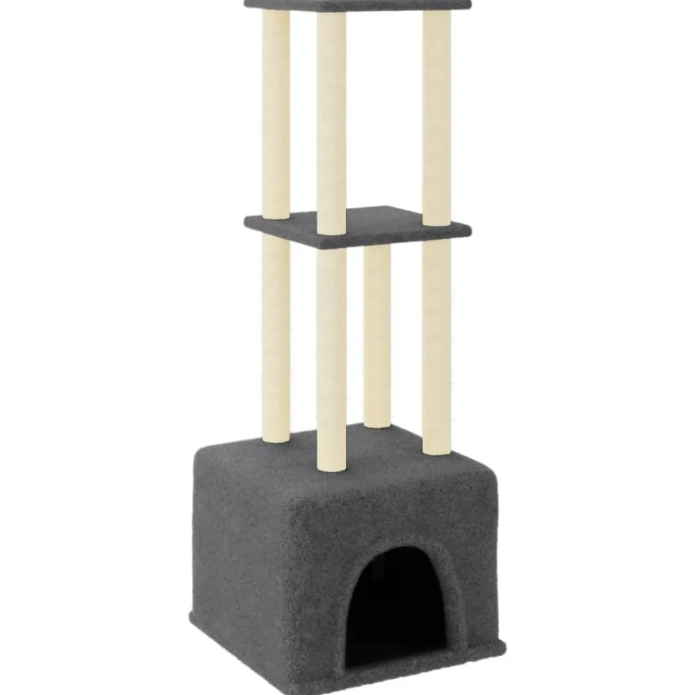 vidaXL Productos Para Mascotas-Rascador para gatos con postes de sisal 133,5 cm