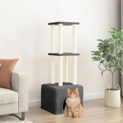 vidaXL Productos Para Mascotas-Rascador para gatos con postes de sisal 133,5 cm