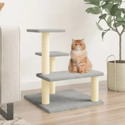 vidaXL Productos Para Mascotas-Rascador para gatos con postes de sisal 61 cm