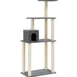vidaXL Productos Para Mascotas-Rascador para gatos con postes de sisal 147 cm