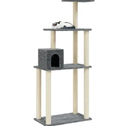 vidaXL Productos Para Mascotas-Rascador para gatos con postes de sisal 147 cm