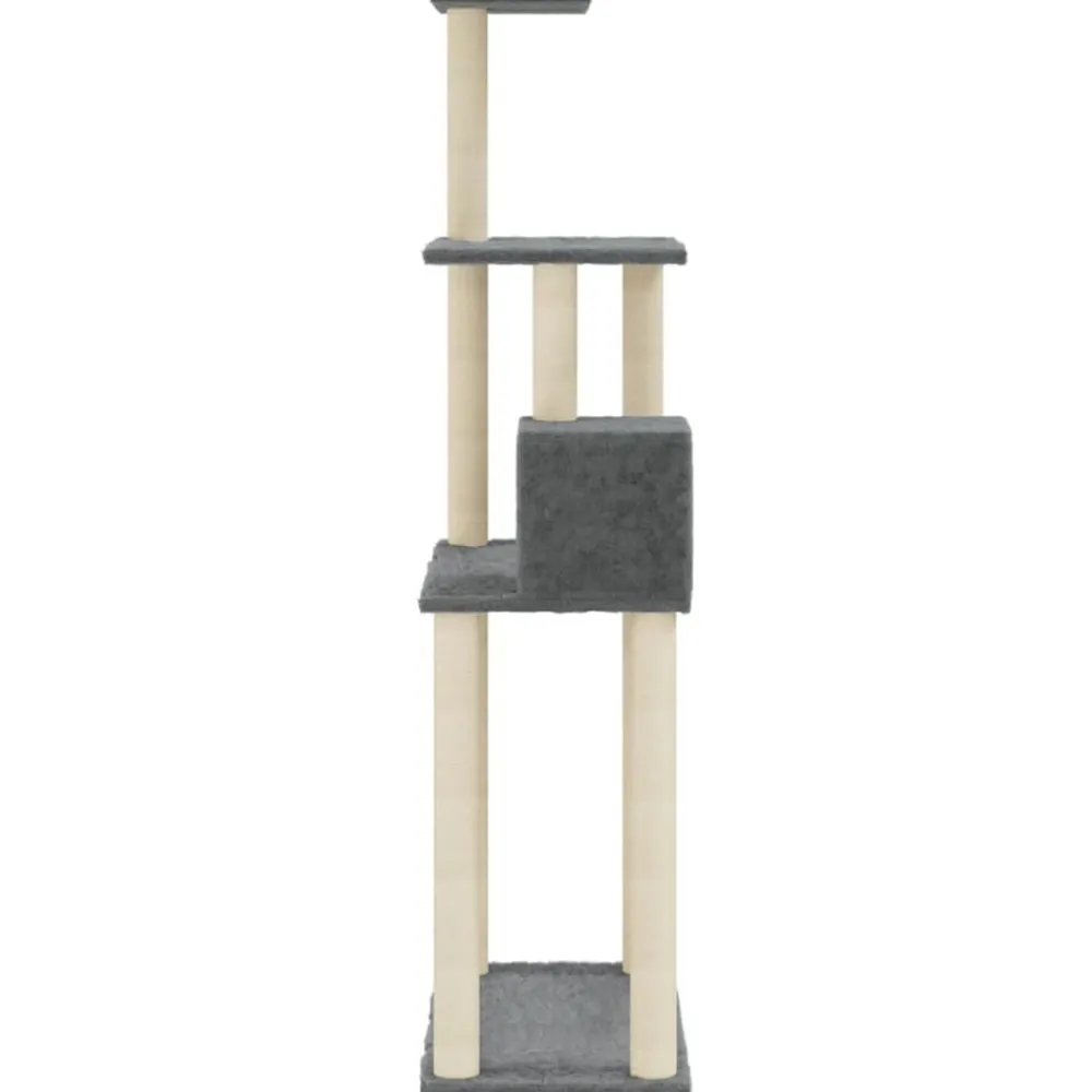 vidaXL Productos Para Mascotas-Rascador para gatos con postes de sisal 147 cm