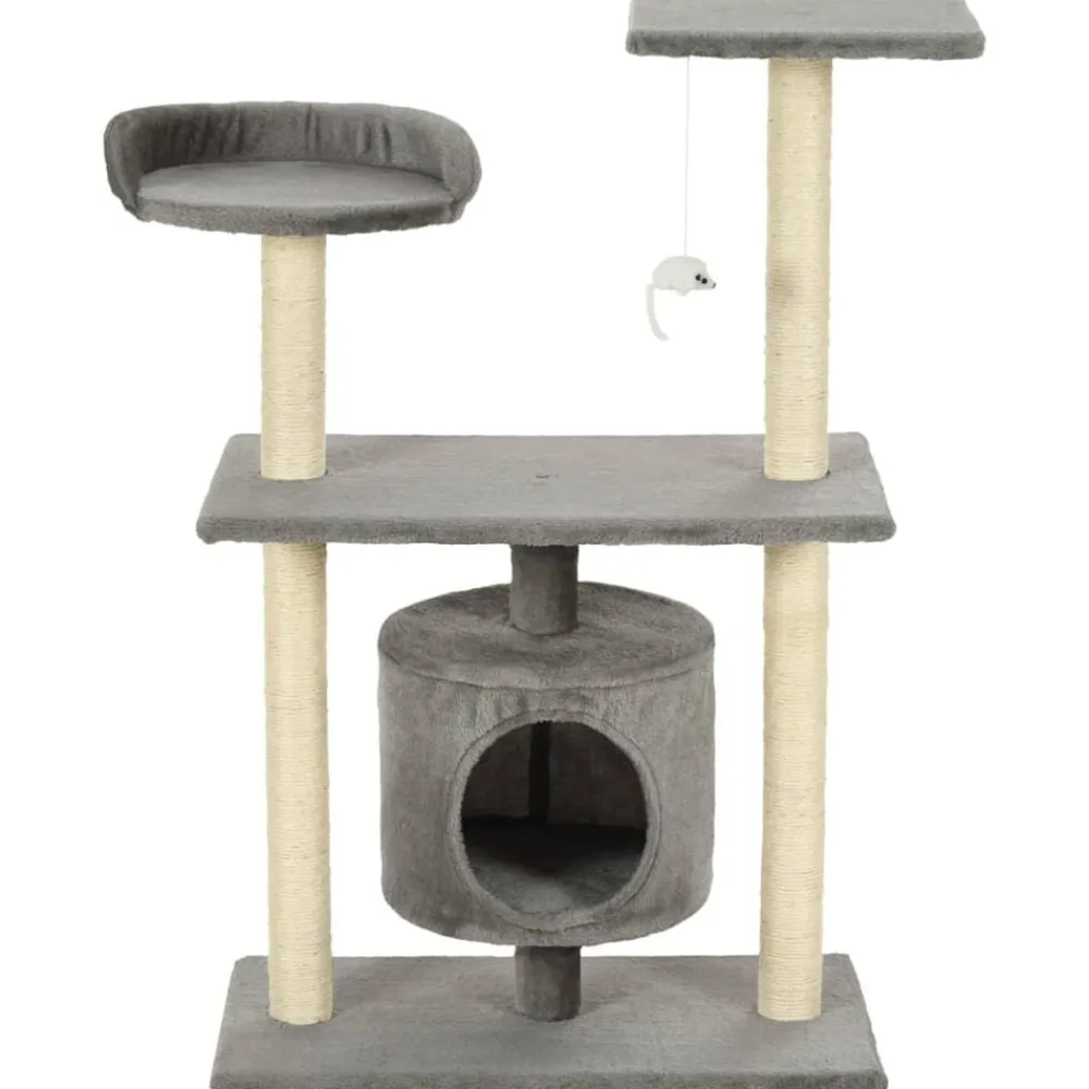 vidaXL Rascador para gatos con postes rascadores de sisal 95 cm Gris Sale