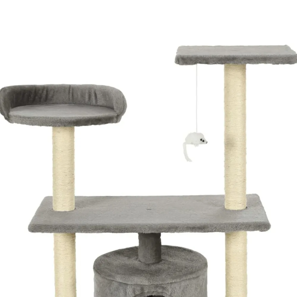vidaXL Rascador para gatos con postes rascadores de sisal 95 cm Gris Sale