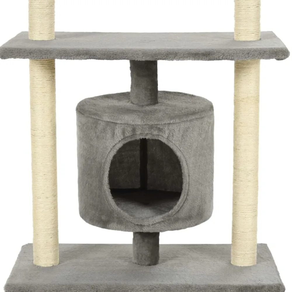 vidaXL Rascador para gatos con postes rascadores de sisal 95 cm Gris Sale
