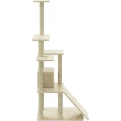 vidaXL Productos Para Mascotas-Rascador para gatos con postes de sisal color 155 cm