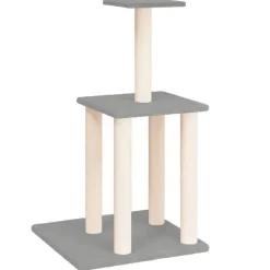 vidaXL Rascador para gatos con postes de sisal 85,5 cm Gris claro Outlet