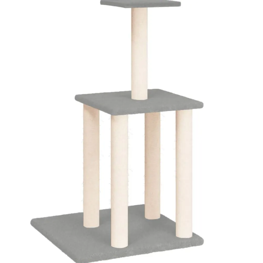 vidaXL Rascador para gatos con postes de sisal 85,5 cm Gris claro Outlet