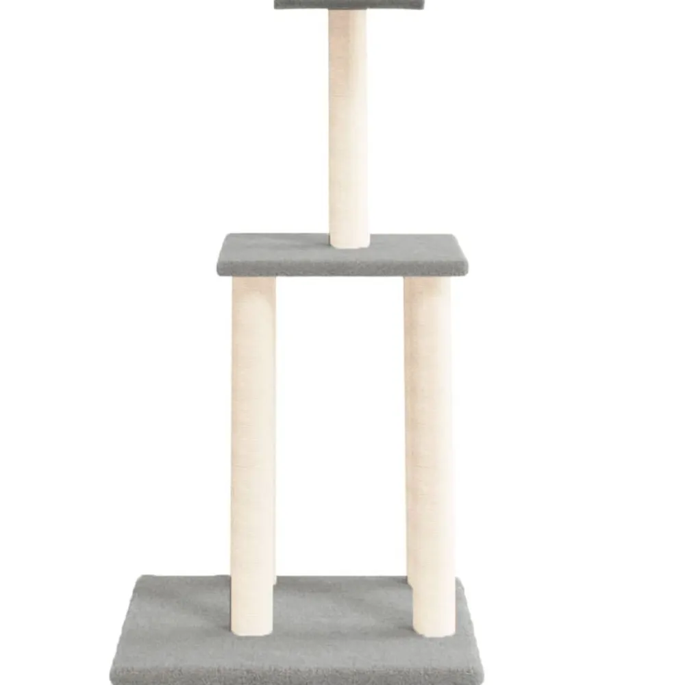 vidaXL Rascador para gatos con postes de sisal 85,5 cm Gris claro Outlet