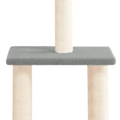vidaXL Rascador para gatos con postes de sisal 85,5 cm Gris claro Outlet