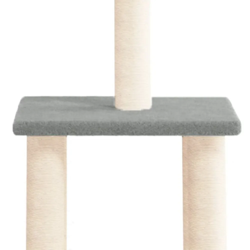 vidaXL Rascador para gatos con postes de sisal 85,5 cm Gris claro Outlet