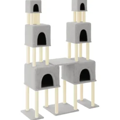 vidaXL Productos Para Mascotas-Rascador para gatos con postes de sisal 199 cm