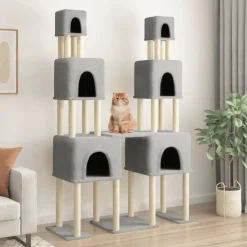 vidaXL Productos Para Mascotas-Rascador para gatos con postes de sisal 199 cm