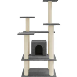 vidaXL Rascador para gatos con postes de sisal 110 cm Gris oscuro Best