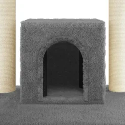 vidaXL Rascador para gatos con postes de sisal 110 cm Gris oscuro Best