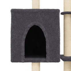 vidaXL Rascador para gatos con postes de sisal 145 cm Gris oscuro Sale