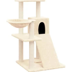 vidaXL Rascador para gatos con postes de sisal color 82 cm Crema Outlet