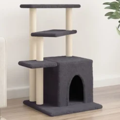 vidaXL Productos Para Mascotas-Rascador para gatos con postes de sisal 83,5 cm
