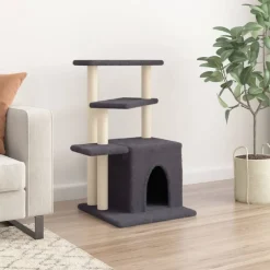 vidaXL Productos Para Mascotas-Rascador para gatos con postes de sisal 83,5 cm