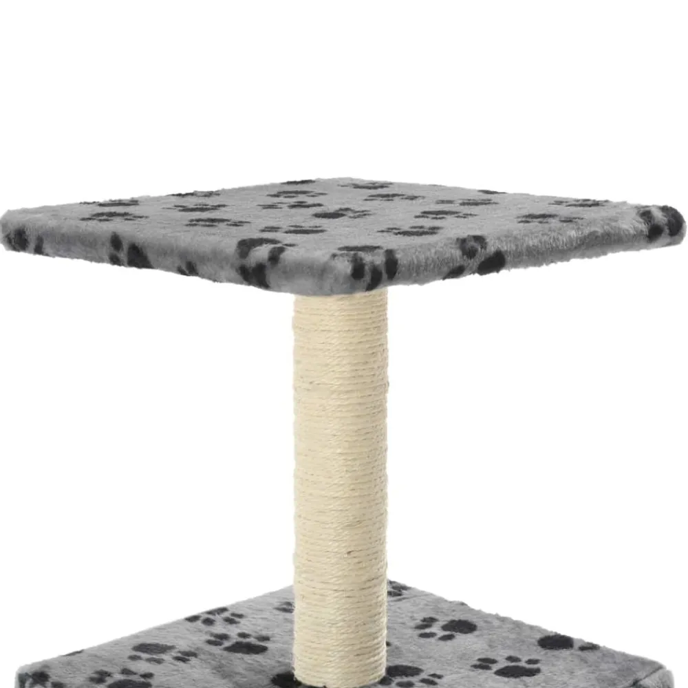 vidaXL Productos Para Mascotas-Rascador para gatos con poste de sisal 55 cm huellas beige