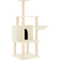 vidaXL Productos Para Mascotas-Rascador para gatos con postes de sisal color 132 cm