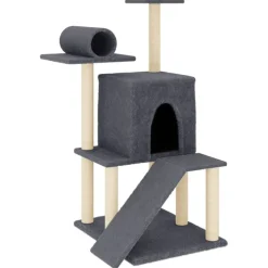 vidaXL Productos Para Mascotas-Rascador para gatos con postes de sisal 110,5 cm