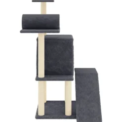 vidaXL Productos Para Mascotas-Rascador para gatos con postes de sisal 110,5 cm