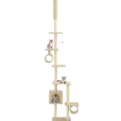 vidaXL Productos Para Mascotas-Rascador para gatos con postes de sisal 260 cm