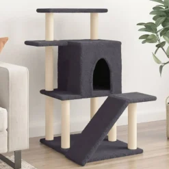 vidaXL Productos Para Mascotas-Rascador para gatos con postes de sisal 97 cm