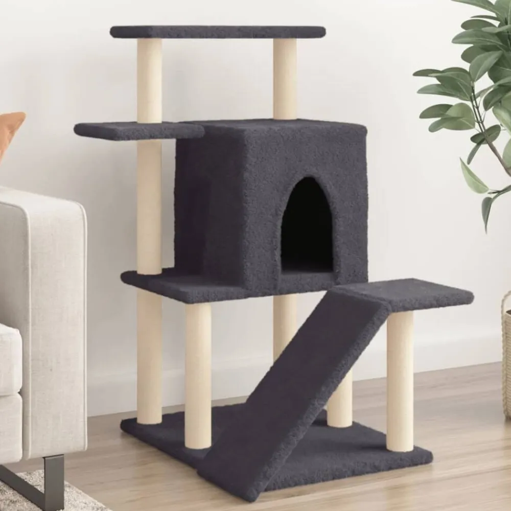 vidaXL Productos Para Mascotas-Rascador para gatos con postes de sisal 97 cm