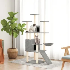 vidaXL Productos Para Mascotas-Rascador para gatos con postes de sisal 154 cm