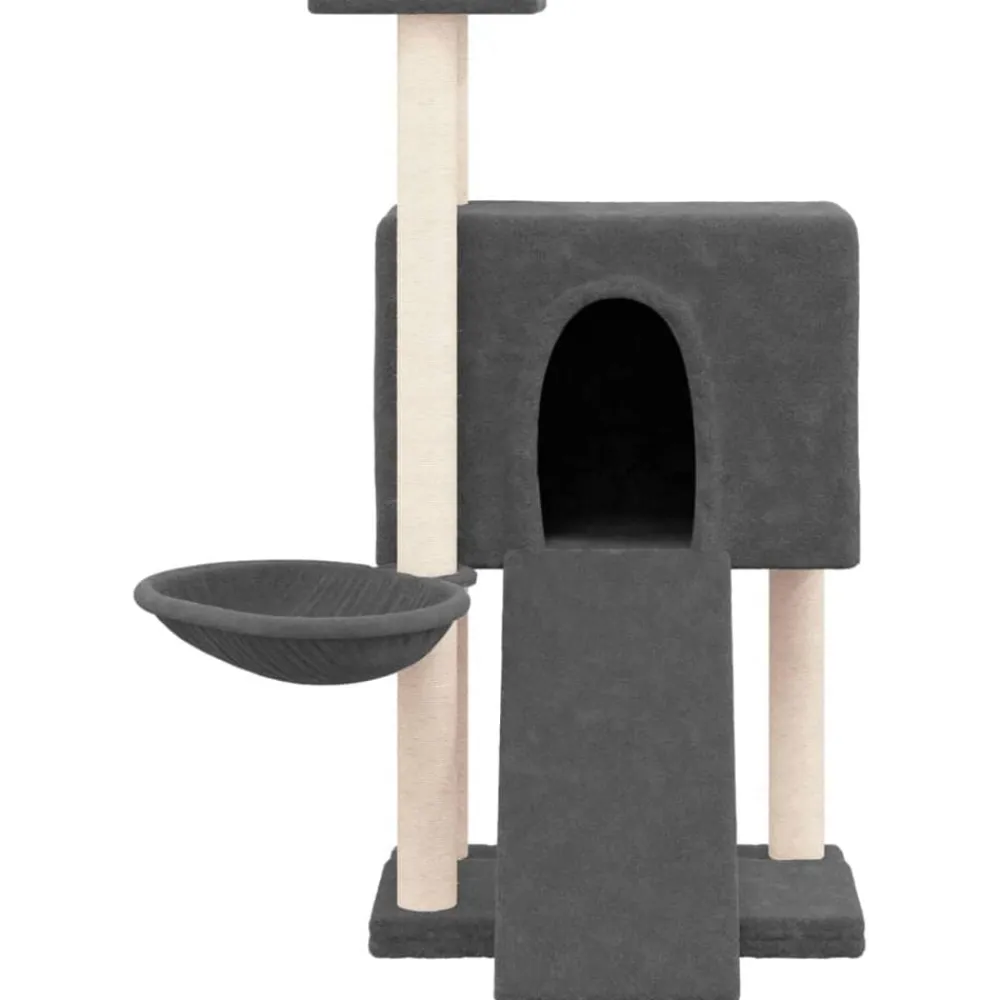 vidaXL Rascador para gatos con postes de sisal 96 cm Gris oscuro Clearance