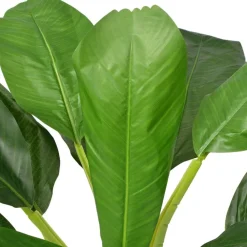 vidaXL Decoración-Árbol bananero artificial con macetero 150 cm verde